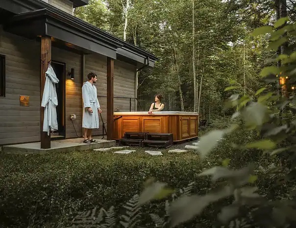 Chalet à louer avec spa et sauna privé - expérience thermale complète et privée