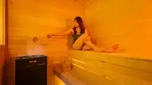 chalet avec spa pour 2 personnes - sauna sec intérieur