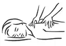 chalet avec expérience thermale - pictogramme représentant le massage
