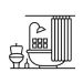 Hébergement haut de gamme - icône de salle de bain